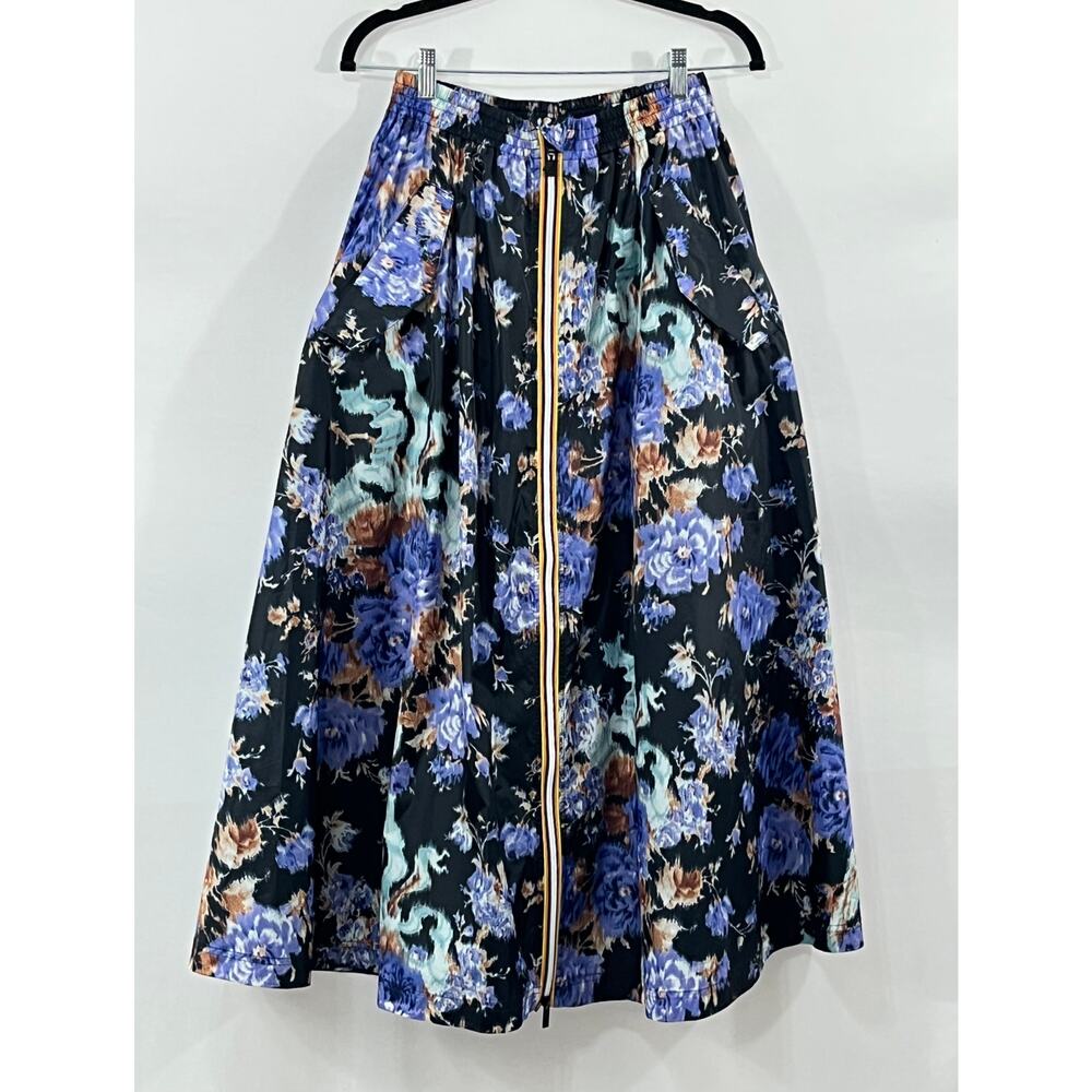ULLA JOHNSON K-WAY Sz M Medium Floral Midi Skirt Rhea Ripstop - Picture 8 of 12
